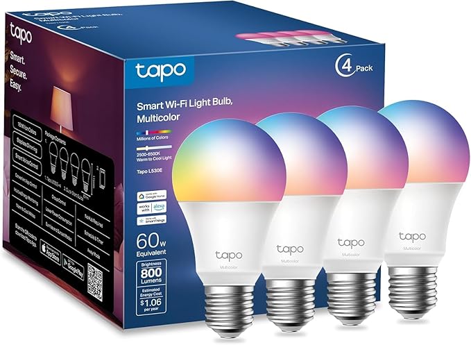 Tapo L530E RGB Smart Bulbs 4-Pack
